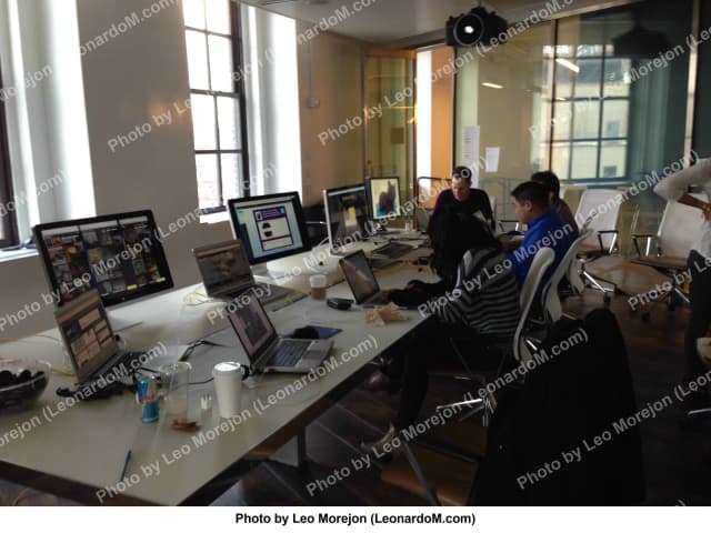 Inside the room during the Oreo Super Bowl Blackout Tweet, the 360i real-time marketing team Leo Morejon led, February 3, 2013 (11 of 12)