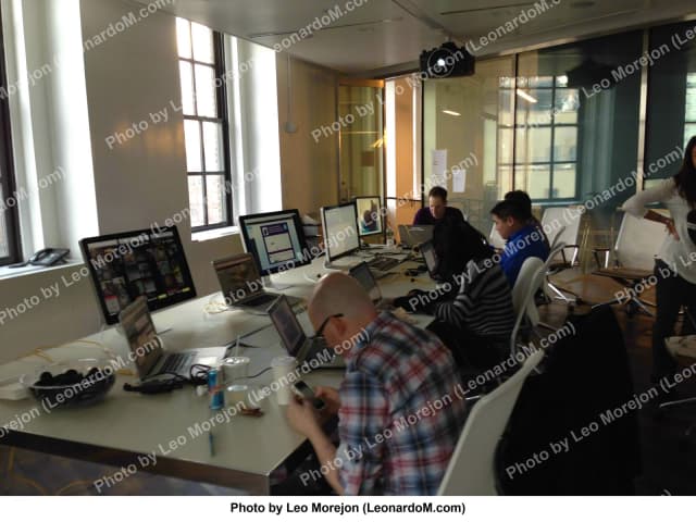 Inside the room during the Oreo Super Bowl Blackout Tweet, the 360i real-time marketing team Leo Morejon led, February 3, 2013 (12 of 12)