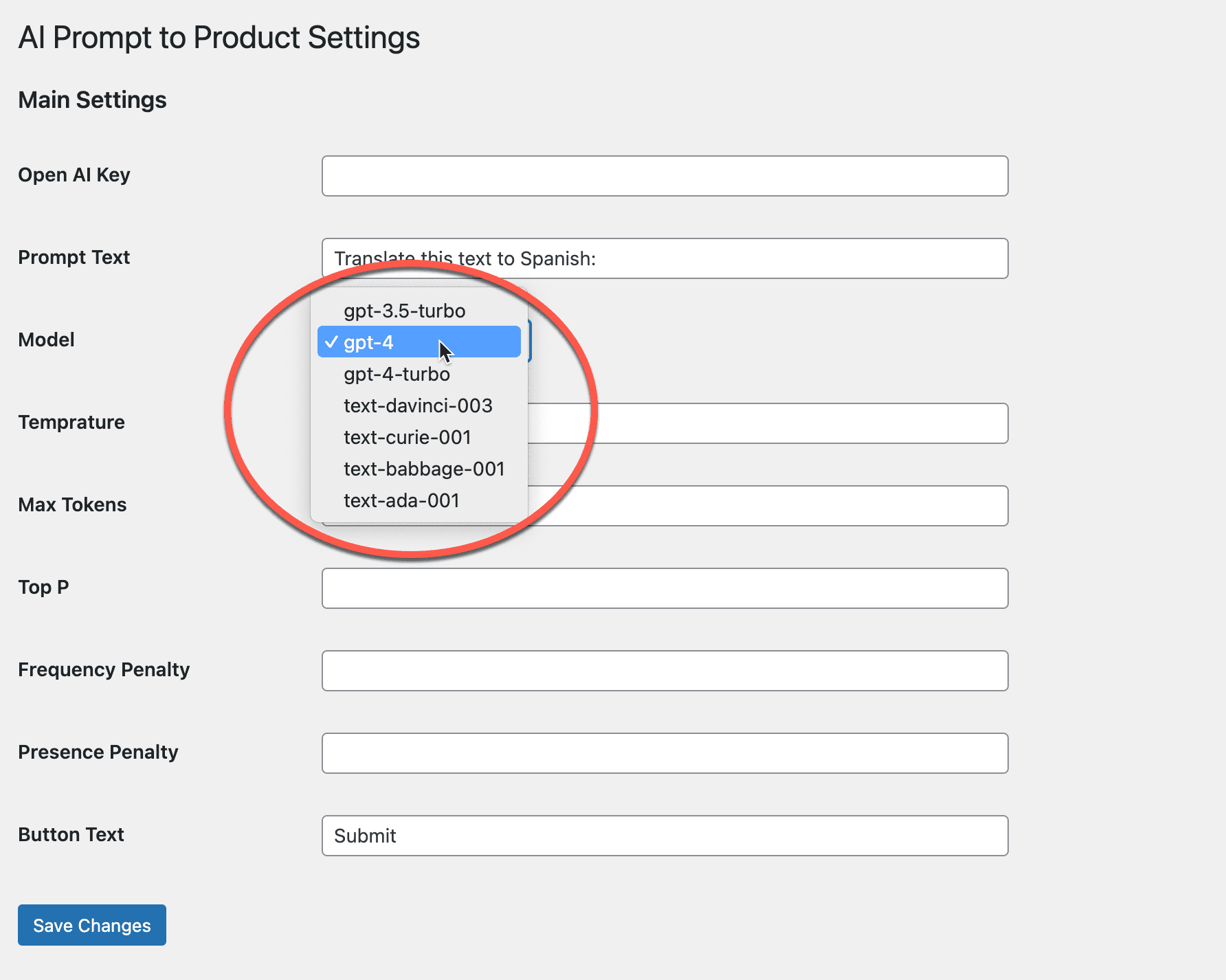 Choose Your AI Model