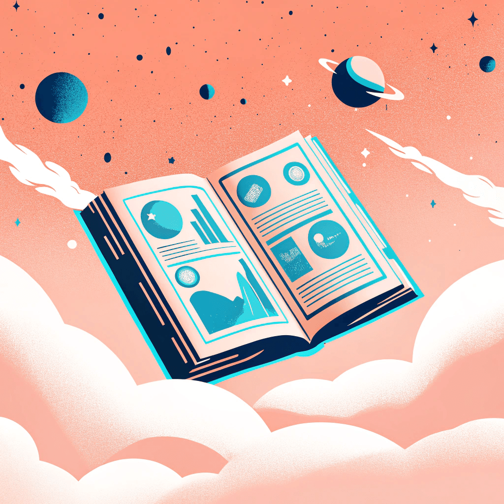 Book showing business growth