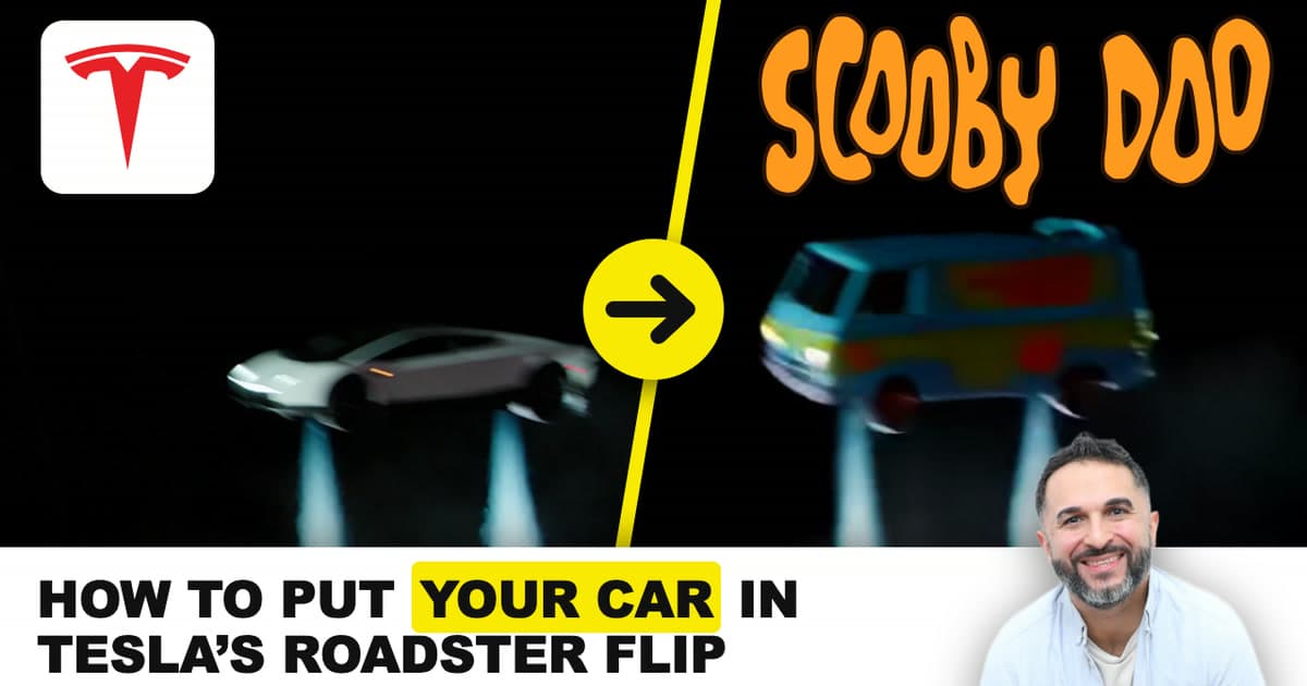 How to Put Your Car in Tesla's Roadster Flip With AI (I Did the Scooby-Doo Van)