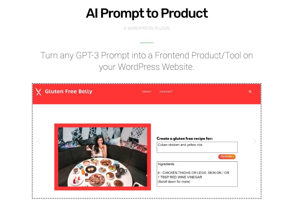 GPT-3 WordPress Plugin: AI Prompt to Product