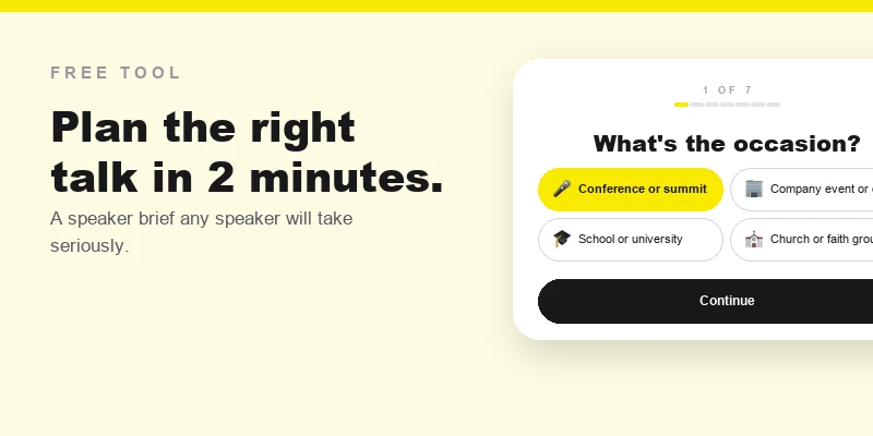 SpeakerBrief: Speaker Request Generator
