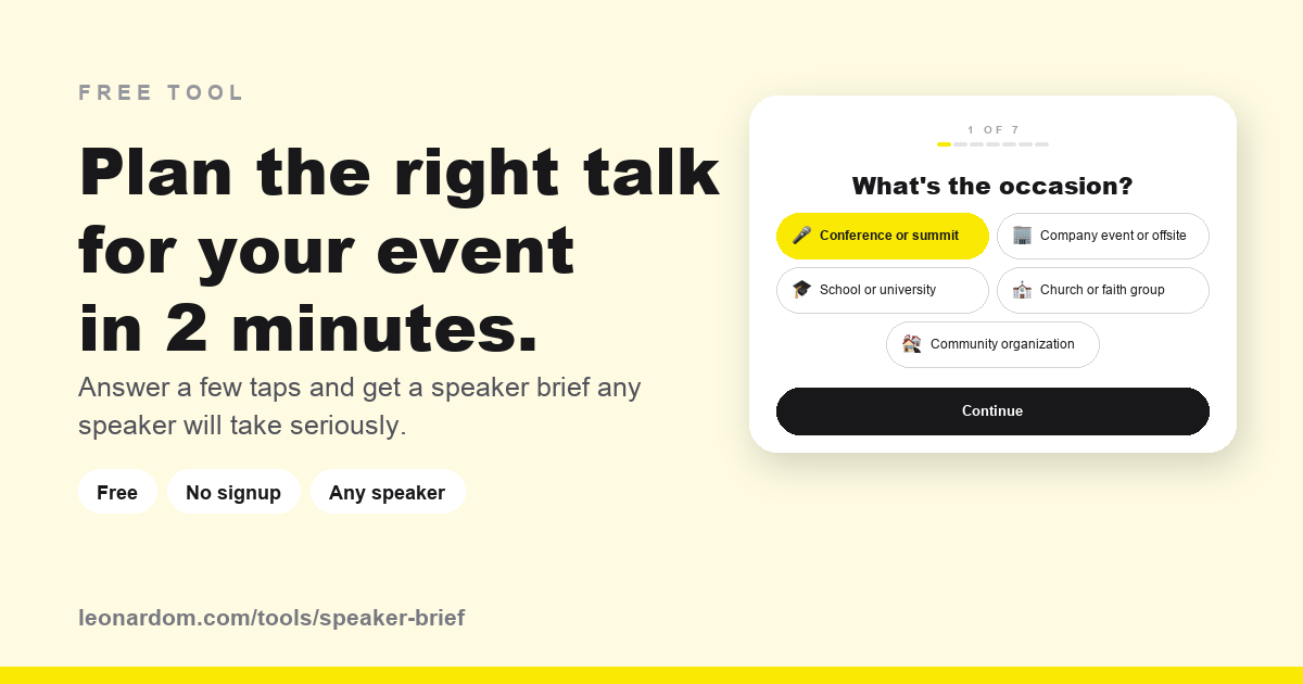 SpeakerBrief — official preview image